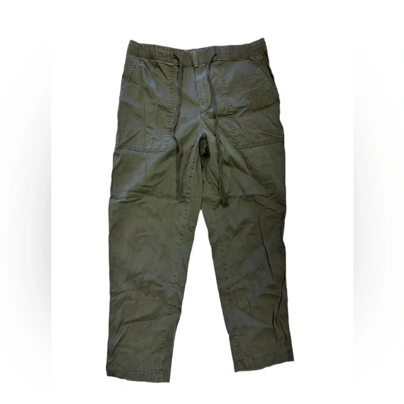 Lou & Grey For Loft Pants Capri Pockets Olive Green  Cotton Rayon Medium - Picture 6 of 11